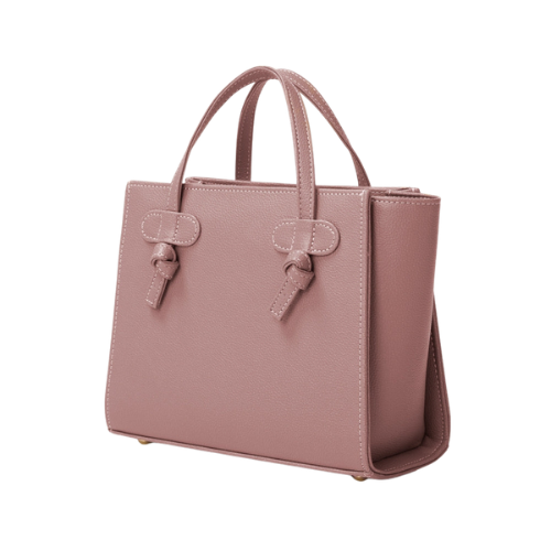Agacapital Dusty Pink Structured Tote Bag with Top Handles
