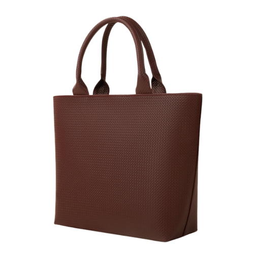 Agacapital Brown Textured Tote Bag