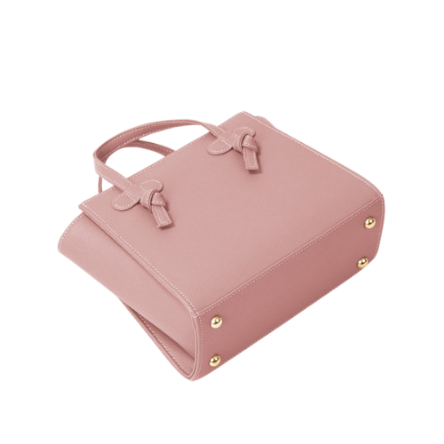 Agacapital Dusty Pink Structured Tote Bag with Top Handles