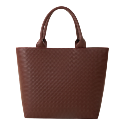 Agacapital Brown Textured Tote Bag
