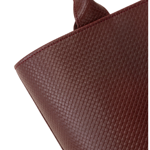 Agacapital Brown Textured Tote Bag