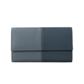 Agacapital Blue Color Block Flap Wallet