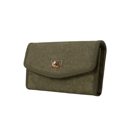 Agacapital Olive Green Flap Wallet