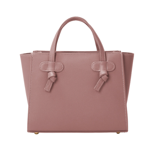 Agacapital Dusty Pink Structured Tote Bag with Top Handles